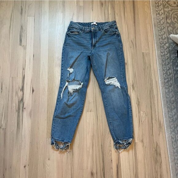 Forever 21 Distressed Blue Boyfriend Jeans - Picture 7 of 10